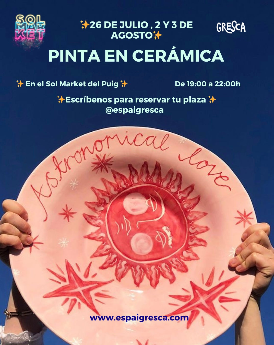 TALLER PINTA EN CERÁMICA SOL MARKET