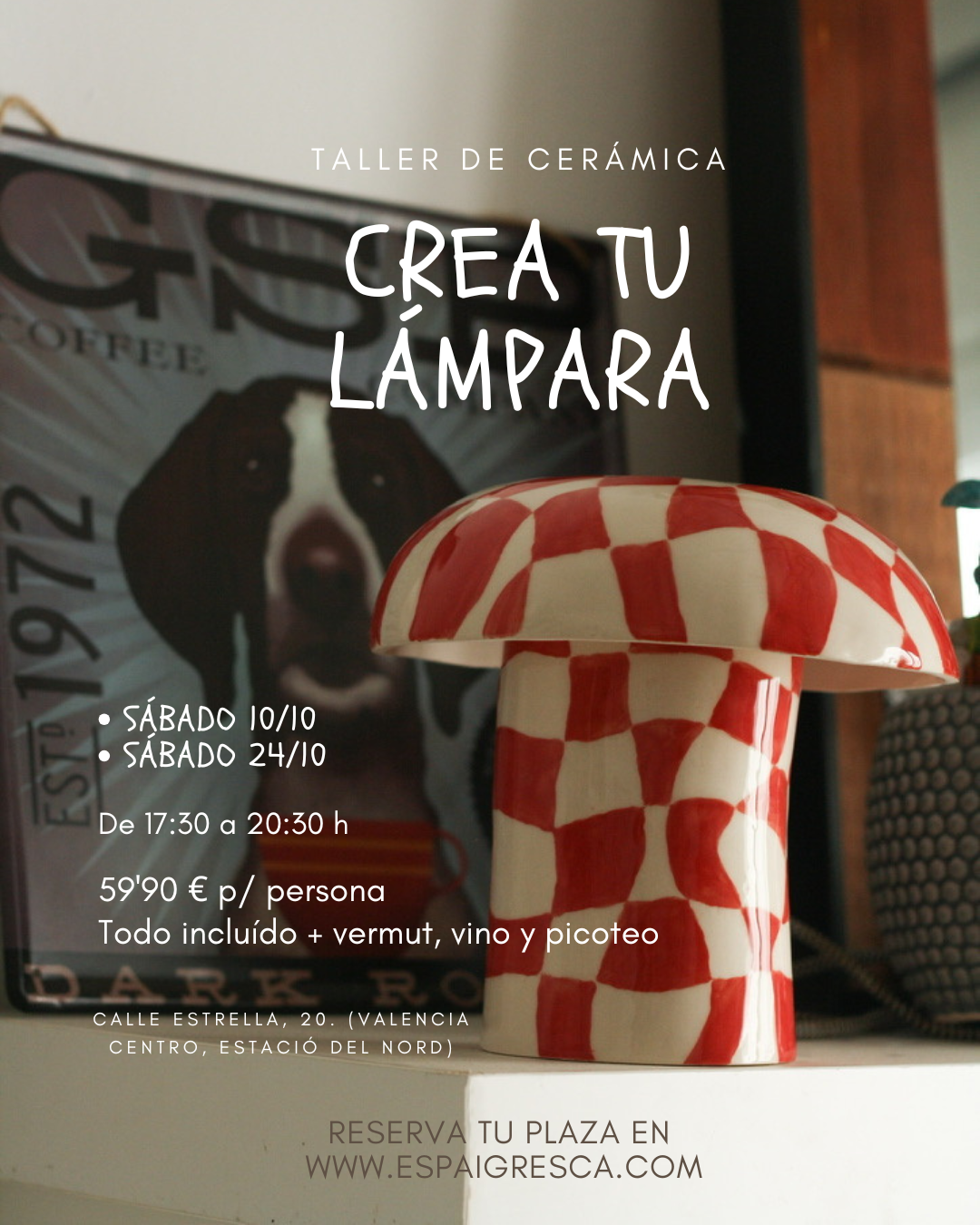TALLER CREA TU LÁMPARA DE CERÁMICA (59,90€)